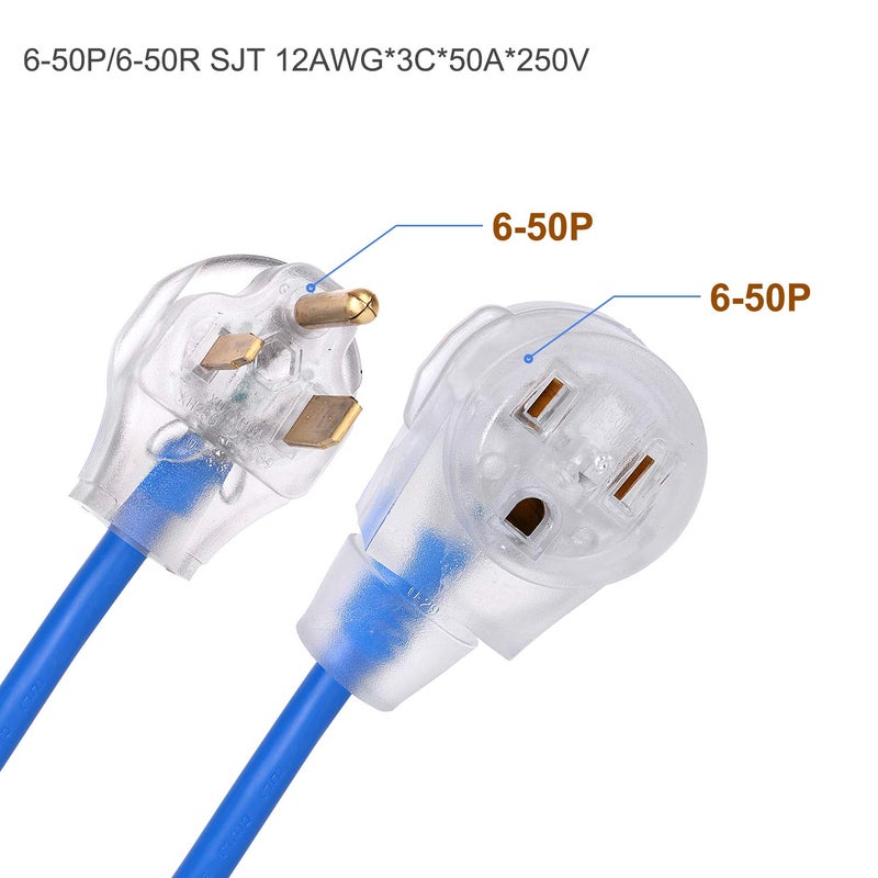 S7 Welder Extension Cord, Heavy Duty 25 Feet 6-50 Nema R Plug Welding Cord with ETL Approved - Image 3